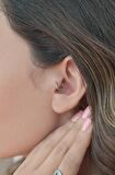 Düz Çelik Halka Tragus Piercing 6 mm Gümüş Renk