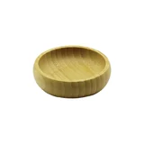 YAKUT-10516 Ahşap Bambu Çerezlik ve Lokumluk Kase Çap: 8.5cm Mini Tekli