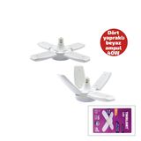 Thorlıght P-6040B Papatya Beyaz LED Lamba Ampul 40W 1+4 Kollu E27 Yapraklı Pervane Modeli
