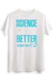 Erkek Beyaz Science Because Figuring Things Out Funny Science Gift Tee