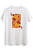 Erkek Beyaz King Of Hearts Playing Card