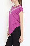 V Desen Pullu Bluz Mor - 17127.599.
