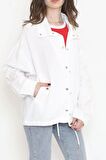 Oversize Ceket Beyaz - 2295.1367.