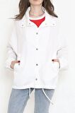 Oversize Ceket Beyaz - 2295.1367.