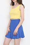 Çıtçıtlı Kaşkorse Bluz Sarı - 80192.1059.