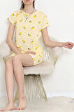 Şortlu Pijama Takımı Sarı1 - 390.1287.