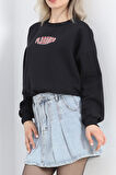Ön Arka Baskılı Oversize Sweat Siyah - 21503.200.