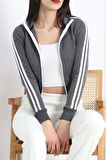 Üç İplik İçi Tüylü Sweat Füme - 20112.1287.