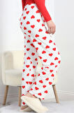 Milan Kumaş Pijama Altı Beyazkırmızı - 20788.1287.