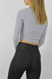 Gitilli Dekolteli Bluz Gri - 98797