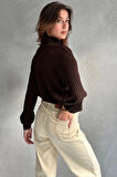 Balıkçı Yaka Dokulu Crop Bluz