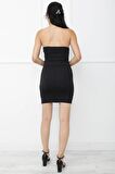 Straplez Dekolte Elbi̇se Siyah - 313.898