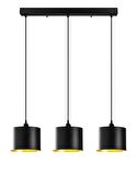 Dylight Metal Dekorasyon siyah üçlü sarkıt avize G:60CM