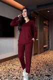 Deridün Yıldız Shoes Kadın V Yaka Bluz Ve Pantolon Ikili Takım