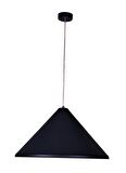 Dylight Retro Metal Dekoratif Rustik Siyah Içi Gold Tekli Sarkıt Avize Çap 50 Cm
