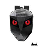 Karbon Desenli Led Gözlü Motor Sırt Çantası, Led Sırt Çantası, Telefon Kontrol Kask Taşıma Çantası