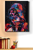Darth Vader Sayılarla Boyama Seti Tuval Seti Fırça Boya Dahil (kasnaklı) Hobi - 40x50cm
