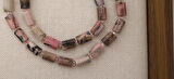 SİLİNDİR KÖŞELİ KESİM RODONİT 8X11 MM DOĞAL TAŞ DİZİ- YÜKSEK KALİTELİ DOĞAL TAŞ