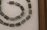 SİLİNDİR KÖŞELİ KESİM LABRADORİT 8X11 MM DOĞAL TAŞ DİZİ- YÜKSEK KALİTELİ DOĞAL TAŞ