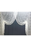 Kruvaze Yanki Model Damask Tül İnci Boncuklu Mekanizmalı  Tül Perde