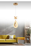 Damla Model Gold 3 Renk Modu Ledli Kristal Taşlı Modern Salon Mutfak Oturma Odası Led Avize