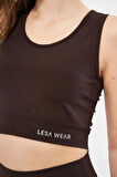 Lesa Wear Halter Yaka Spor Sütyeni Crop Top