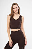 Halter Yaka Spor Sütyeni Crop Top