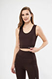 Halter Yaka Spor Sütyeni Crop Top