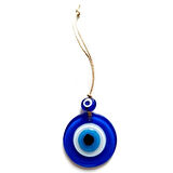 Dodes Nazar Boncuklu Mavi Renk Mini Duvar Süsü Dekoratif Hediyelik Cam Eşya