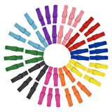 Dodes 50'li Renkli Ahşap Mandal Seti (3.5 cm)