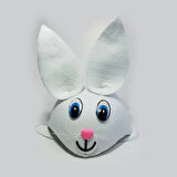 Dodes Tavşan Şeklinde Çocuk Şapkası Beyaz