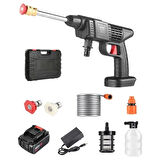 Dodes 48V Şarjlı Çift Bataryalı Taşınabilir Basınçlı Oto Yıkama Bahçe Sulama Tabancası