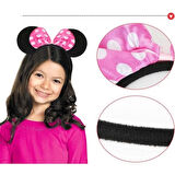 Dodes Pembe Fiyonklu Minnie Mouse Tacı Mini Kulak