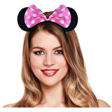 Dodes Pembe Fiyonklu Minnie Mouse Tacı Mini Kulak