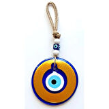 Dodes Nazar Boncuklu Gold Renk Kaplama Cam Duvar Dekoru