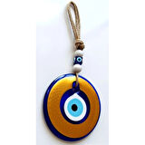 Dodes Nazar Boncuklu Gold Renk Kaplama Cam Duvar Dekoru