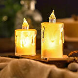 Dodes Gerçekçi Titrek Alev Efektli Pilli LED Mum 12'li Paket