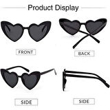 Dodes Siyah Renk Kalp Şekilli Parti Gözlüğü