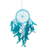 Dodes Turkuaz Rengi Kuş Tüylü Boncuklu Düş Kapanı El Yapımı Duvar Süsü