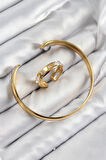 Dodes Dodes Pirinç Zirkon Taşlı Ayrık Model Gold Renk Bileklik Yüzük Set TG27BB7605