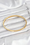 Dodes 316L Çelik Gold Renk Zirkon Taşlı 65 mm İnce Kadın Kelepçe Bileklik TG27BB7914