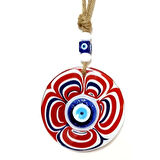 Dodes Cam Nazar Boncuklu Kırmızı Şeker Modelli Duvar Süsü