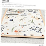 Dodes Çiçekli Kaymaz Servis Matı