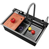 Dodes Akıllı Dijital LED Göstergeli Şelale Eviye Seti