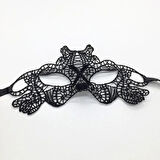 Dodes Siyah Dantel İşlemeli Balo Maskesi 11 No