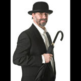 Dodes Siyah Renk Yetişkin Boy Retro Bowler Derby Şapkası 58 cm