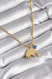Dodes 316L Çelik Gold Renk Top Zincir Model Fil Figür Nazar Boncuk Detay Kadın Kolye TG27BKO8342