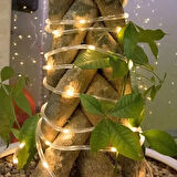 Dodes 10m 100 LED Solar Led Işık (Gün Işığı, Şeffaf Kablolu)