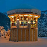 Dodes 3 Metre Saçaklı Kar Tanesi Perde LED