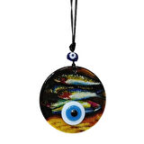 Dodes Balık Desenli 12 Cm Füzyon Cam Duvar Süsü